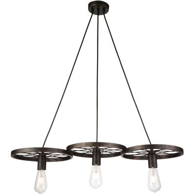 Подвесной Светильник Loft Wheel Pendant ring 3 Коричневый винтаж Подвесной Светильник Loft Wheel Pendant ring 3 Коричневый винтаж в Рязани | Loft Concept