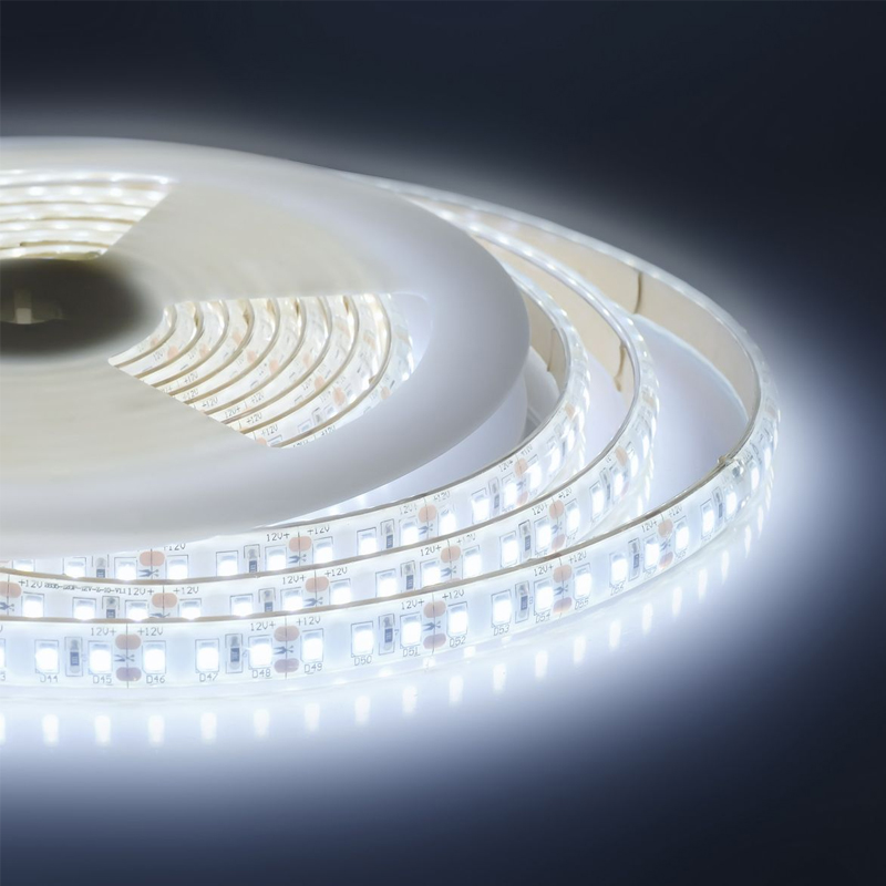 Светодиодная влагозащищенная лента 10W/m 120LED/m 2835SMD холодный белый 5M Белый Светодиодная влагозащищенная лента 10W/m 120LED/m 2835SMD холодный белый 5M Белый в Рязани | Loft Concept
