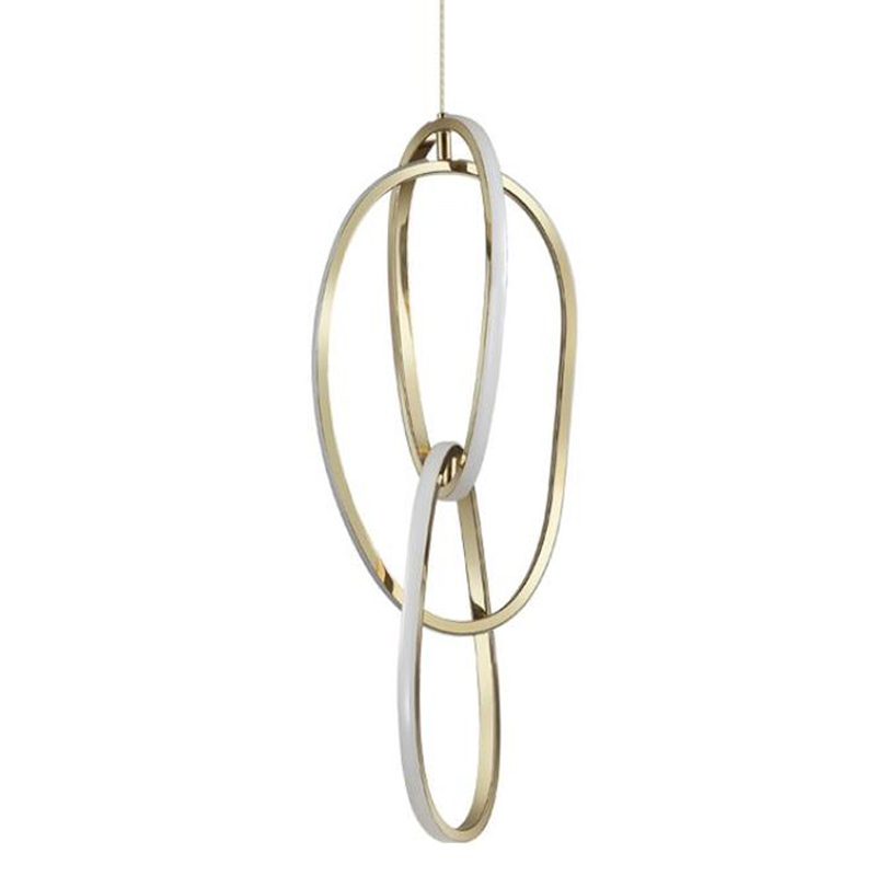 Подвесной светильник 3 Chain Link Gold 61 Глянцевое золото Подвесной светильник 3 Chain Link Gold 61 Глянцевое золото в Рязани | Loft Concept