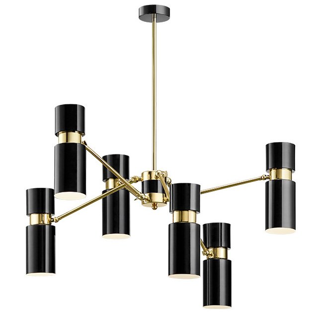 Люстра EDGAR chandelier Черный Латунь Люстра EDGAR chandelier Черный Латунь в Рязани | Loft Concept