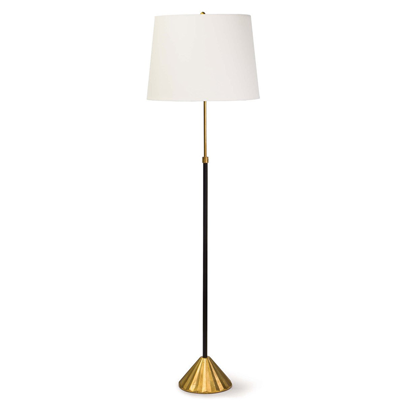 Торшер Arleta Floor lamp Белый Черный Золотой Торшер Arleta Floor lamp Белый Черный Золотой в Рязани | Loft Concept