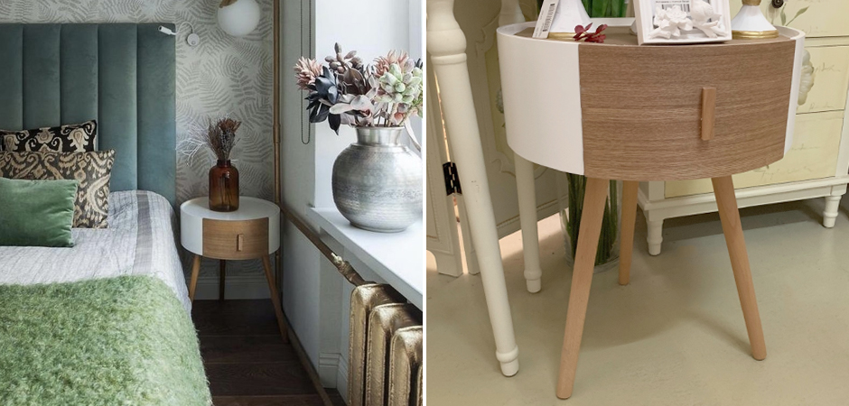 Тумбочка Stockholm White & Beige Сircle Тумбочка Stockholm White & Beige Сircle - Loft-Concept в Рязани