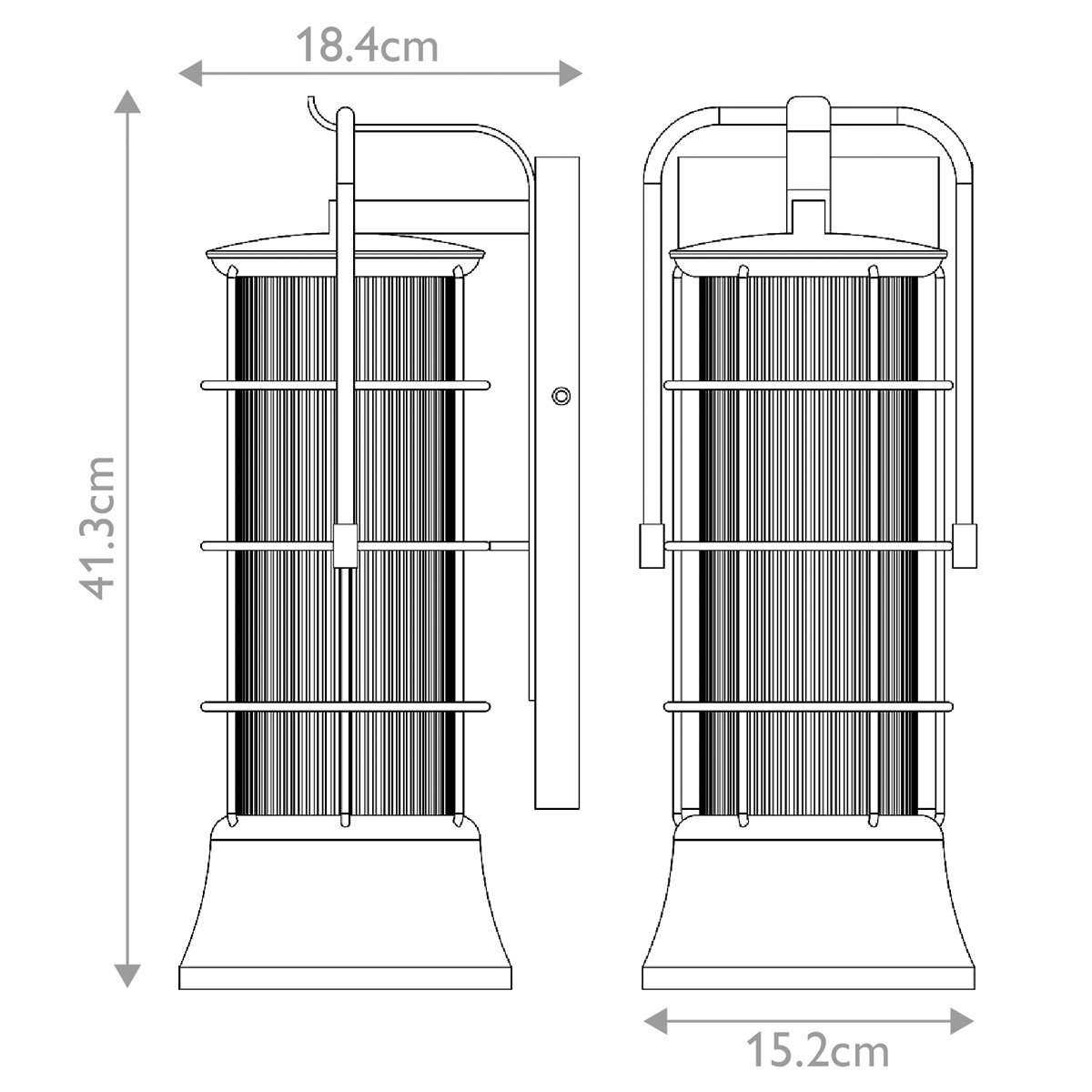 Настенный фонарь цилиндрической формы с рифленым стеклом в золотом каркасе на черном прямоугольном основании Eurofase в Рязани