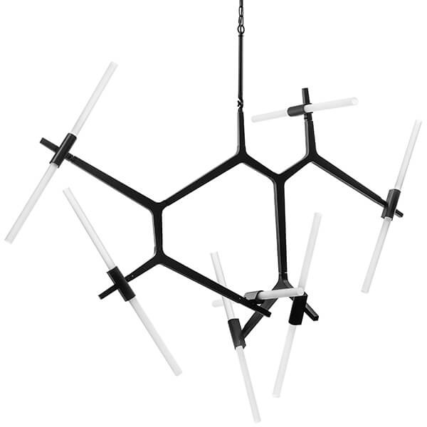 Люстра Агнес Chandelier Black 14 Белый Черный Люстра Агнес Chandelier Black 14 Белый Черный в Рязани | Loft Concept