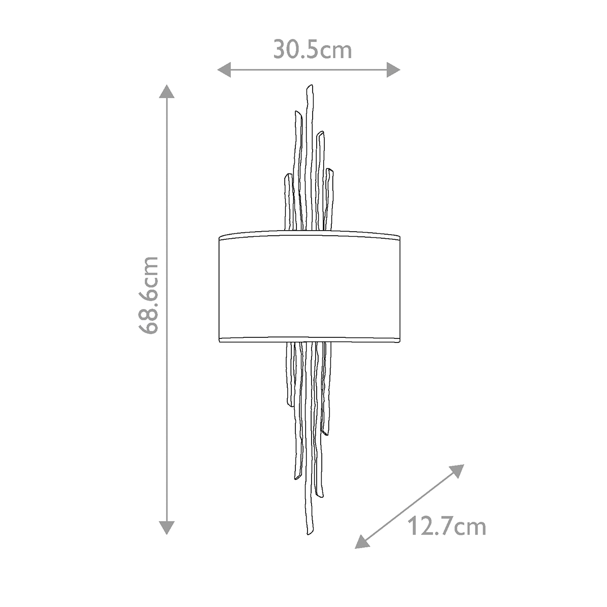 Бра с белым абажуром и элементами в виде натуральных веток Hinkley в Рязани