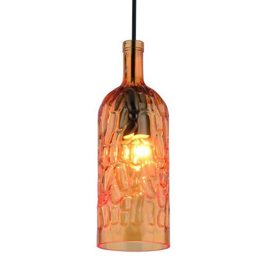 Подвесной светильник Geometry Glass Amber Bottle Pendant Янтарь (Amber) Подвесной светильник Geometry Glass Amber Bottle Pendant Янтарь (Amber) в Рязани | Loft Concept