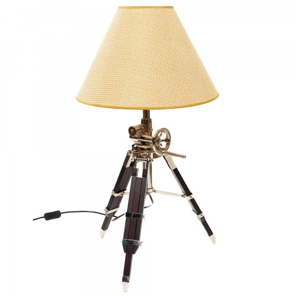 Настольная лампа Tripod Table Lamp Бежево-серый Коричневый Настольная лампа Tripod Table Lamp Бежево-серый Коричневый в Рязани | Loft Concept