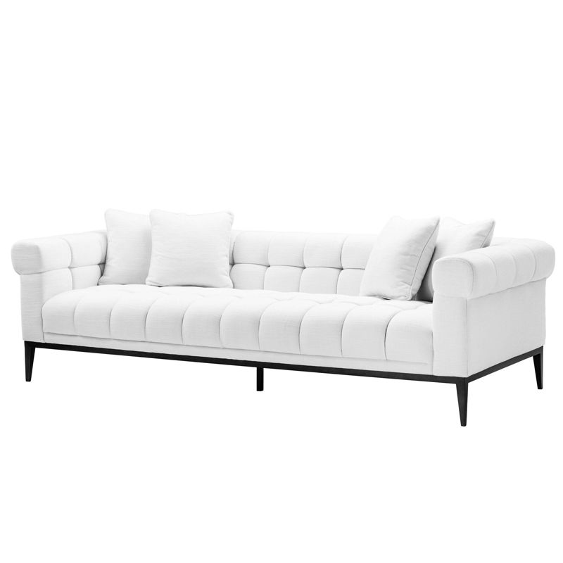 Диван Eichholtz Sofa Aurelio white Белый Черный Диван Eichholtz Sofa Aurelio white Белый Черный в Рязани | Loft Concept