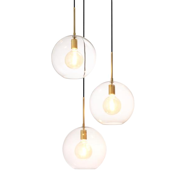 Люстра Chandelier Tango 3 light Латунь Античная полированная Темная бронза Прозрачное Стекло Люстра Chandelier Tango 3 light Латунь Античная полированная Темная бронза Прозрачное Стекло в Рязани | Loft Concept