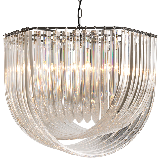 Люстра Chandelier Hyeres Никель Прозрачный (Transparent) Люстра Chandelier Hyeres Никель Прозрачный (Transparent) в Рязани | Loft Concept