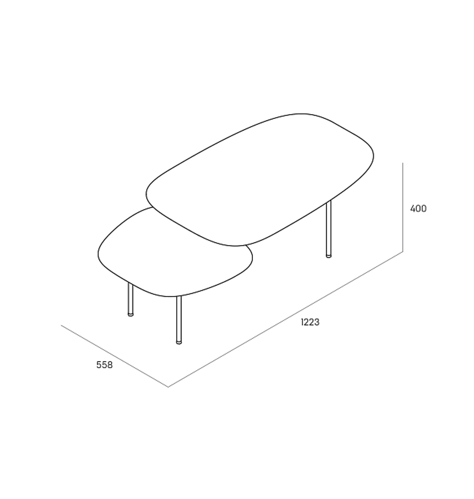 Step журнальный столик из натурального дуба и металла в Рязани