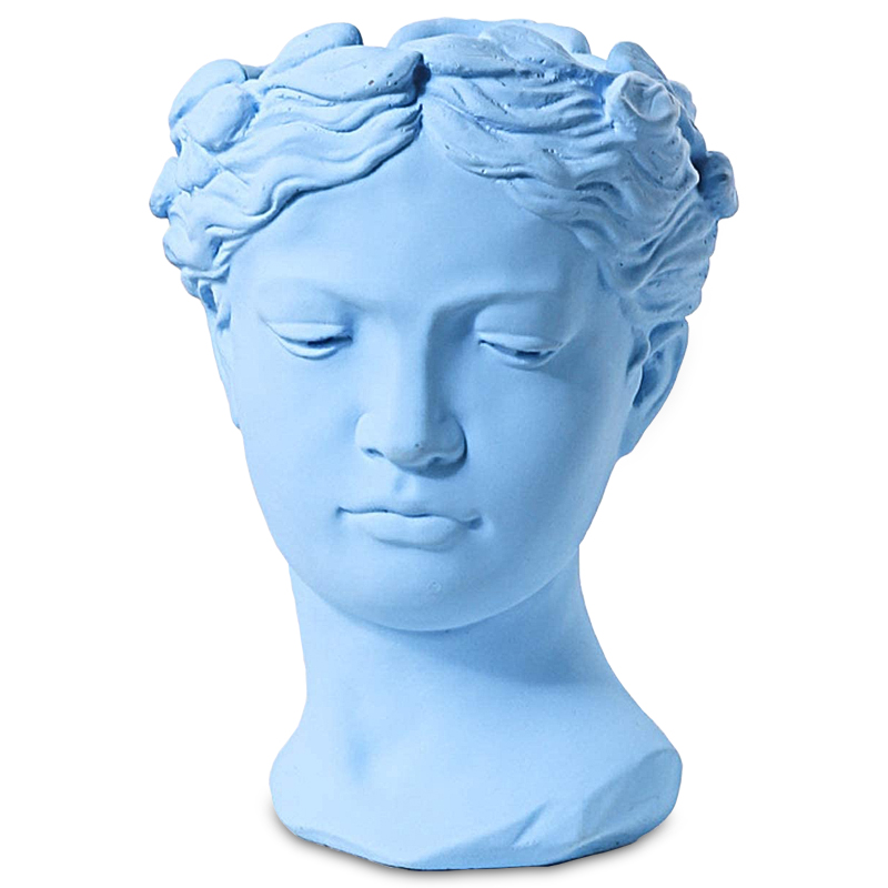 Ваза Female Bust Pastel Blue Голубой пастельный Ваза Female Bust Pastel Blue Голубой пастельный в Рязани | Loft Concept