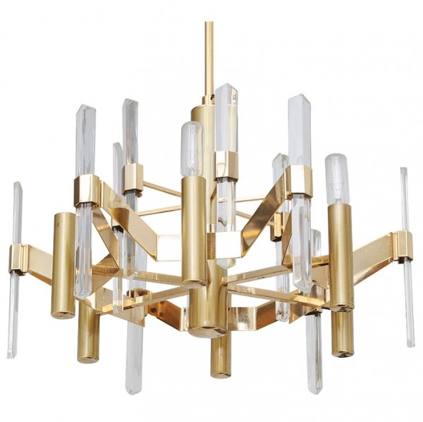 Люстра Gaetano Sciolari Chandelier Хром Золотой Черный Люстра Gaetano Sciolari Chandelier Хром Золотой Черный в Рязани | Loft Concept