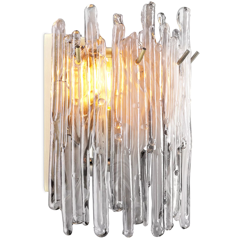 Бра Eichholtz Wall Lamp Saint Roch Single Латунь Прозрачное Стекло Серый Бра Eichholtz Wall Lamp Saint Roch Single Латунь Прозрачное Стекло Серый в Рязани | Loft Concept