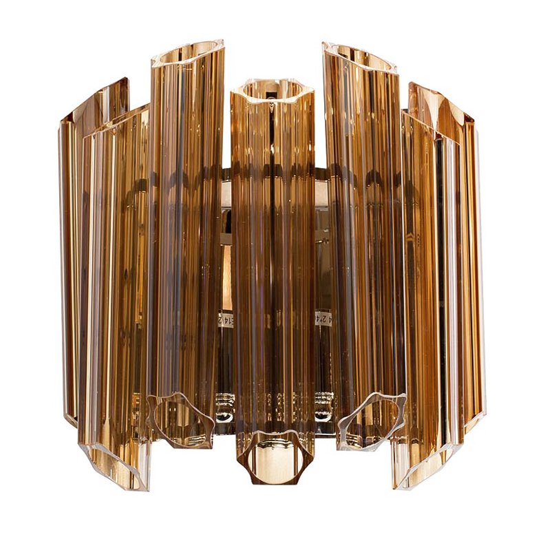Бра Hexagon tube Bra Amber Хром Янтарь (Amber) Бра Hexagon tube Bra Amber Хром Янтарь (Amber) в Рязани | Loft Concept