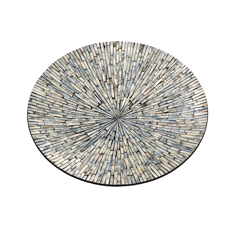 Поднос Nacre Tray Silver Черный Серебряный Поднос Nacre Tray Silver Черный Серебряный в Рязани | Loft Concept