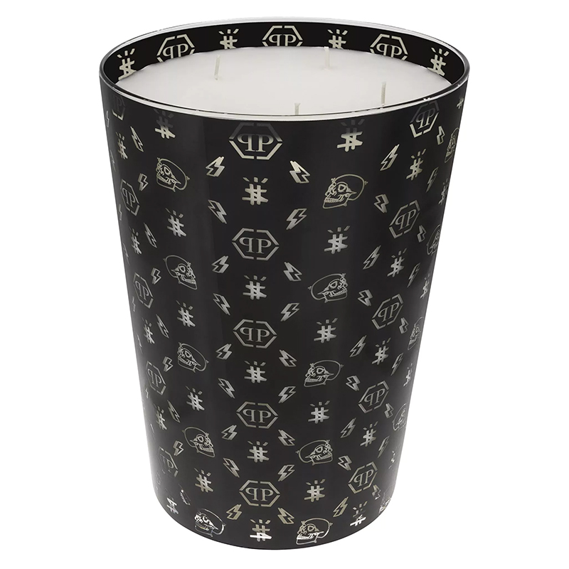 Свеча Philipp Plein Candle Monogram L Черный Белый Свеча Philipp Plein Candle Monogram L Черный Белый в Рязани | Loft Concept