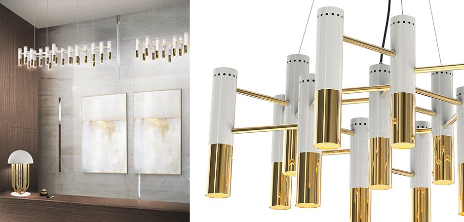 Люстра IKE Delightfull Gold & White Люстра IKE Delightfull Gold & White - Loft-Concept в Рязани