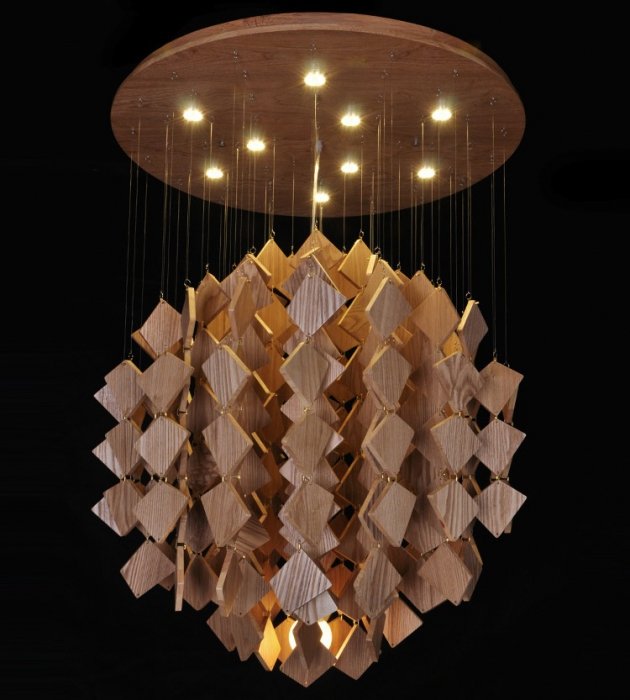 Люстра Wooden Glowworm Quadro  в Рязани | Loft Concept 
