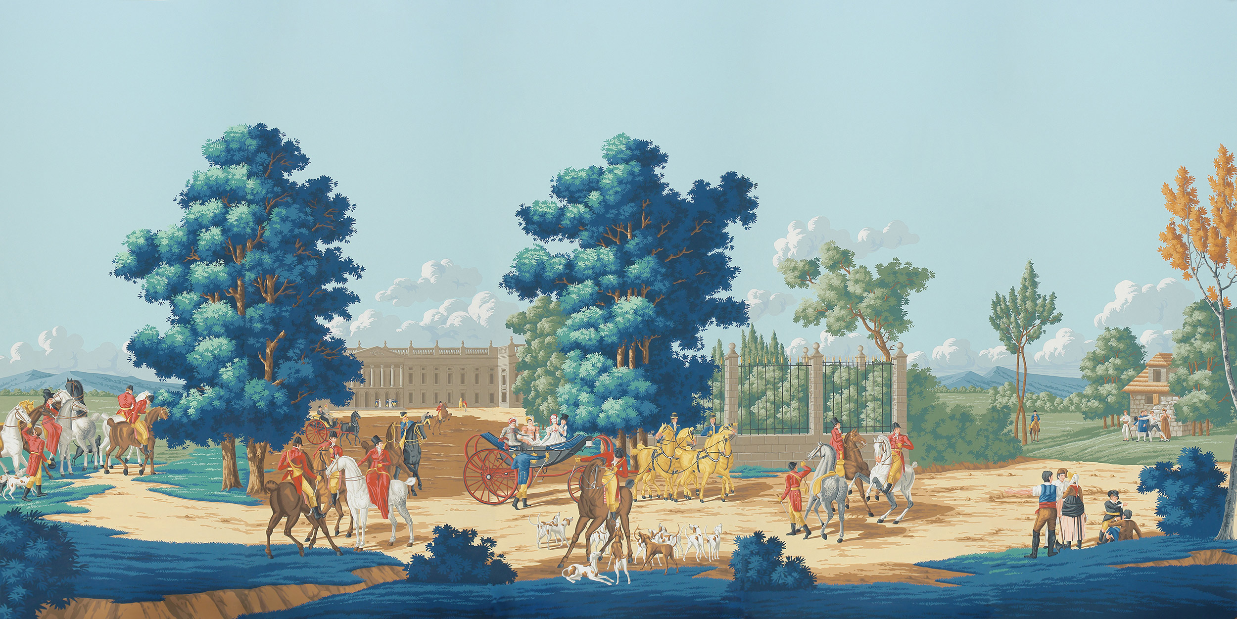 Обои ручная роспись La Chasse de Compiegne Jacquemart Обои ручная роспись La Chasse de Compiegne Jacquemart - постер Loft-Concept в Рязани