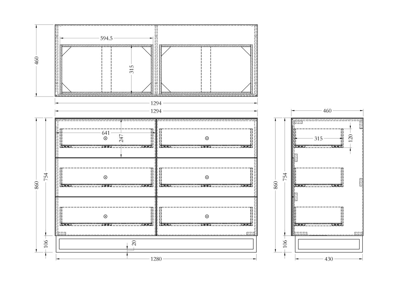 Комод дизайнерский Mirrored Комод дизайнерский Mirrored в Рязани
