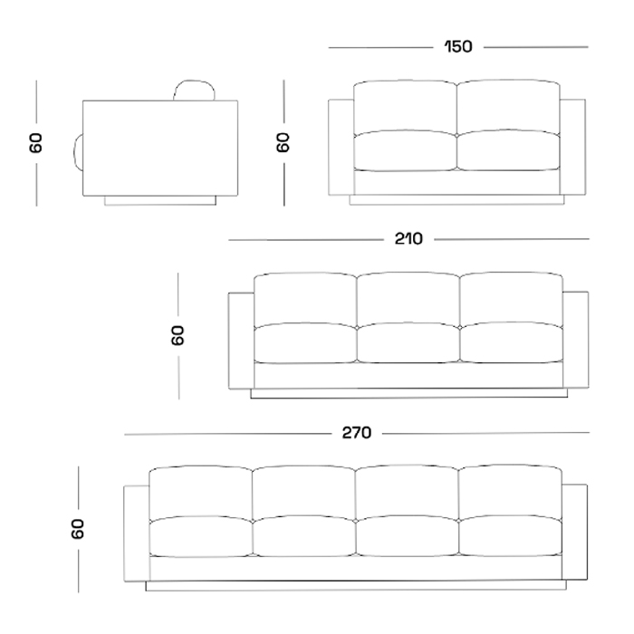 Дизайнерский кожаный диван черный Poltronova Saratoga Sofa Дизайнерский кожаный диван черный Poltronova Saratoga Sofa в Рязани
