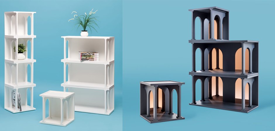 Полка Seletti Renaissance Double Anthracite Полка Seletti Renaissance Double Anthracite - Loft-Concept в Рязани