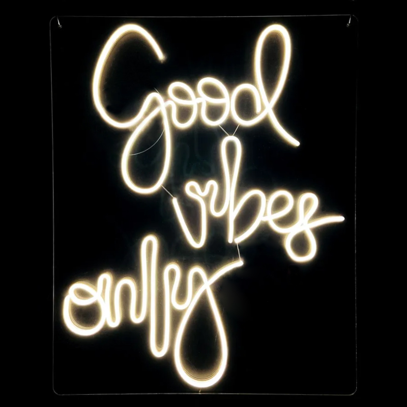 Неоновая настенная лампа Good Vibes Only Neon Wall Lamp Прозрачный Желтый Неоновая настенная лампа Good Vibes Only Neon Wall Lamp Прозрачный Желтый в Рязани | Loft Concept