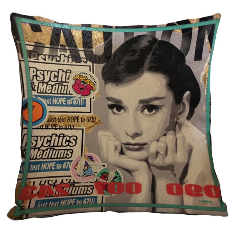 Декоративная подушка Audrey Hepburn #5 Мульти в Рязани | Loft Concept 