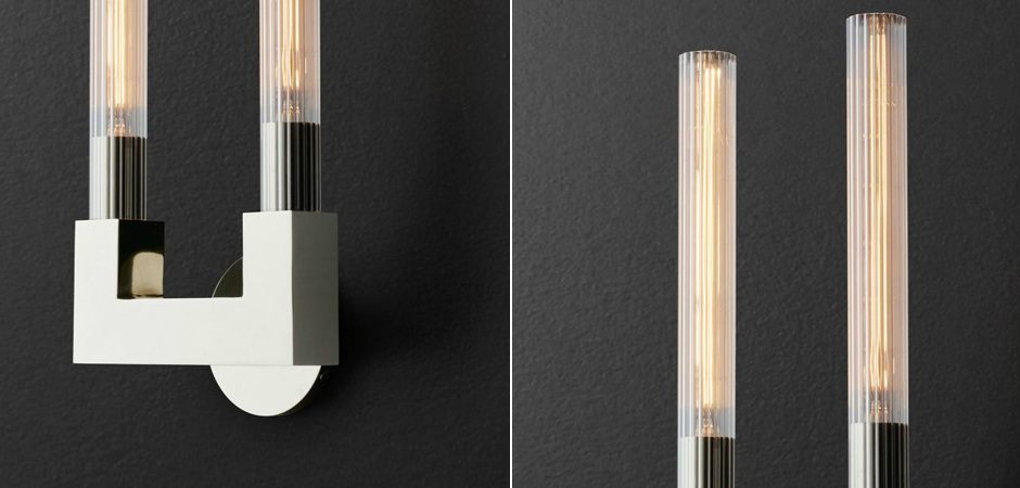 Бра RH CANNELLE wall lamp DOUBLE Sconces Chrome Бра RH CANNELLE wall lamp DOUBLE Sconces Chrome - Loft-Concept в Рязани