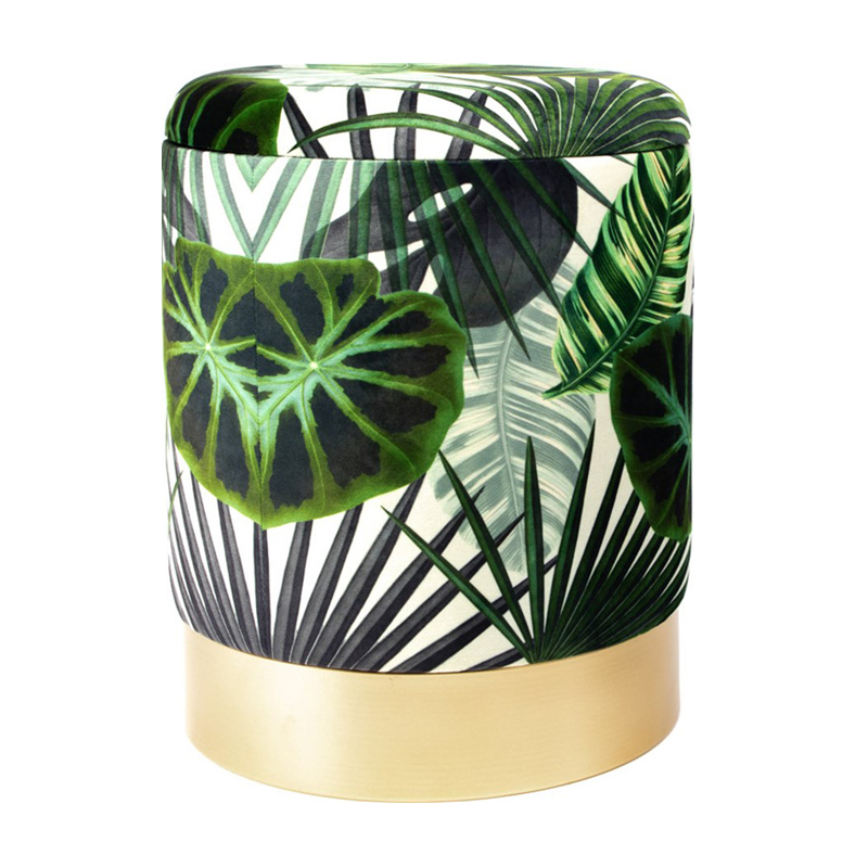 Пуф PUF tropical Золотой Зеленый Белый Пуф PUF tropical Золотой Зеленый Белый в Рязани | Loft Concept