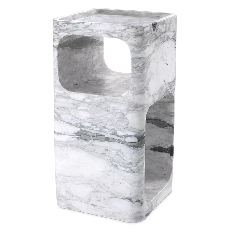 Приставной стол Eichholtz Side Table Adler Marble Белый Мрамор Bianco Приставной стол Eichholtz Side Table Adler Marble Белый Мрамор Bianco в Рязани | Loft Concept