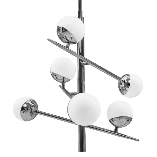 Подвесной светильник Ponte Chandelier Chromium Белый Хром в Рязани | Loft Concept 