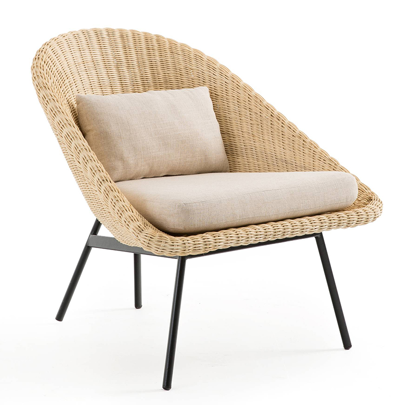 Кресло Marcu Wicker Chair Бежевый Черный Кресло Marcu Wicker Chair Бежевый Черный в Рязани | Loft Concept