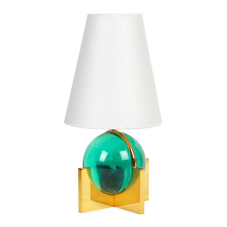 Настольная лампа GLOBO VANITY LAMP Золотой Зеленый Белый Настольная лампа GLOBO VANITY LAMP Золотой Зеленый Белый в Рязани | Loft Concept