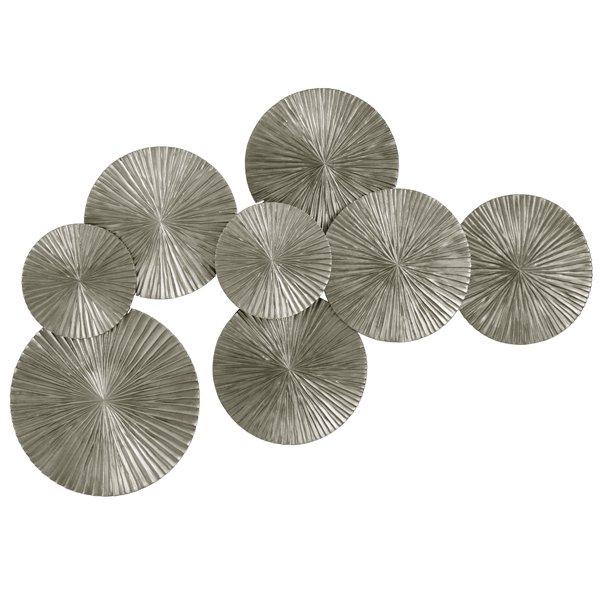 Арт-объект Apollo Silver Wall Plaque Disc Серебряный Арт-объект Apollo Silver Wall Plaque Disc Серебряный в Рязани | Loft Concept