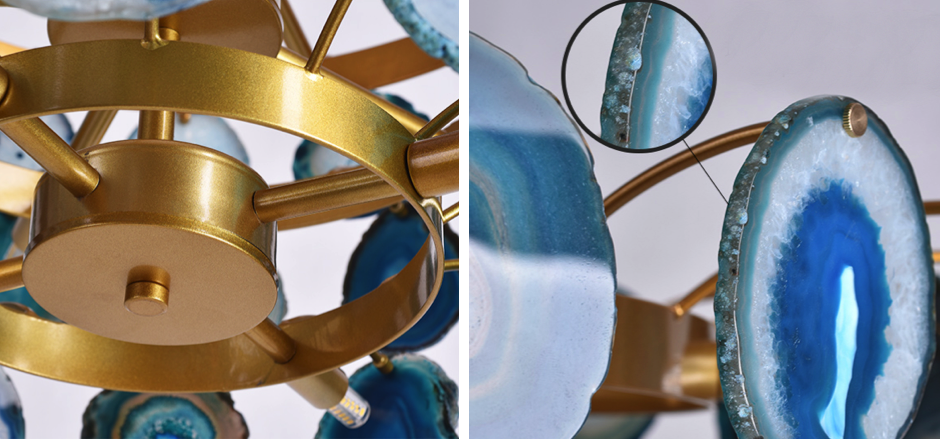 Люстра Agate Burst Chandelier 3 Round blue Люстра Agate Burst Chandelier 3 Round blue - Loft-Concept в Рязани