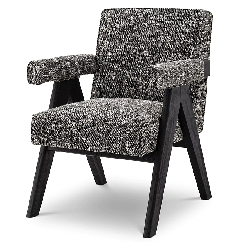 Стул Eichholtz Dining Chair Greta Черный Черный Черно-белый Стул Eichholtz Dining Chair Greta Черный Черный Черно-белый в Рязани | Loft Concept