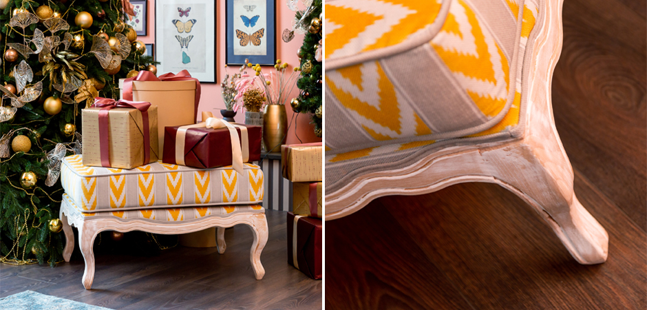 Пуф Ikat Pattern с желтым узором Пуф Ikat Pattern с желтым узором - Loft-Concept в Рязани