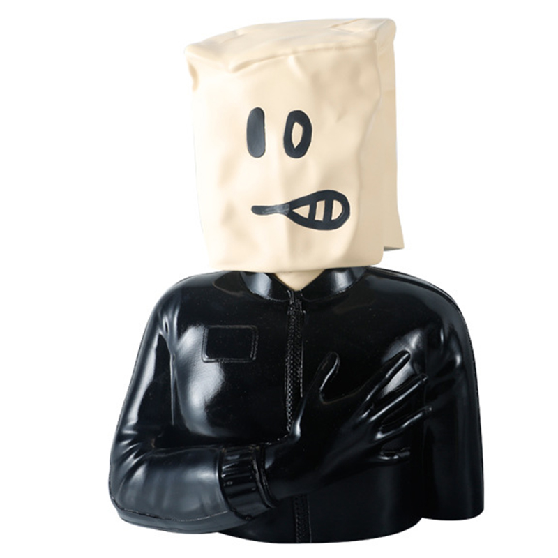 Статуэтка Banksy Package on Head Черный Бежевый Статуэтка Banksy Package on Head Черный Бежевый в Рязани | Loft Concept