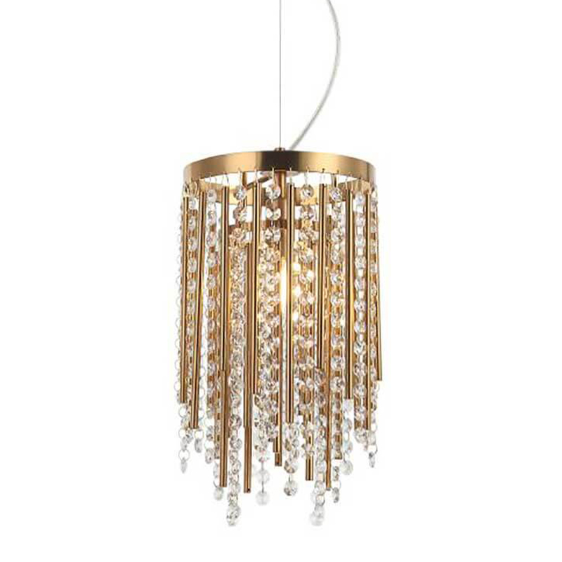 Подвесной светильник Crystal Wind Chimes Bronze Hanging Lamp Бронза Прозрачный в Рязани | Loft Concept 