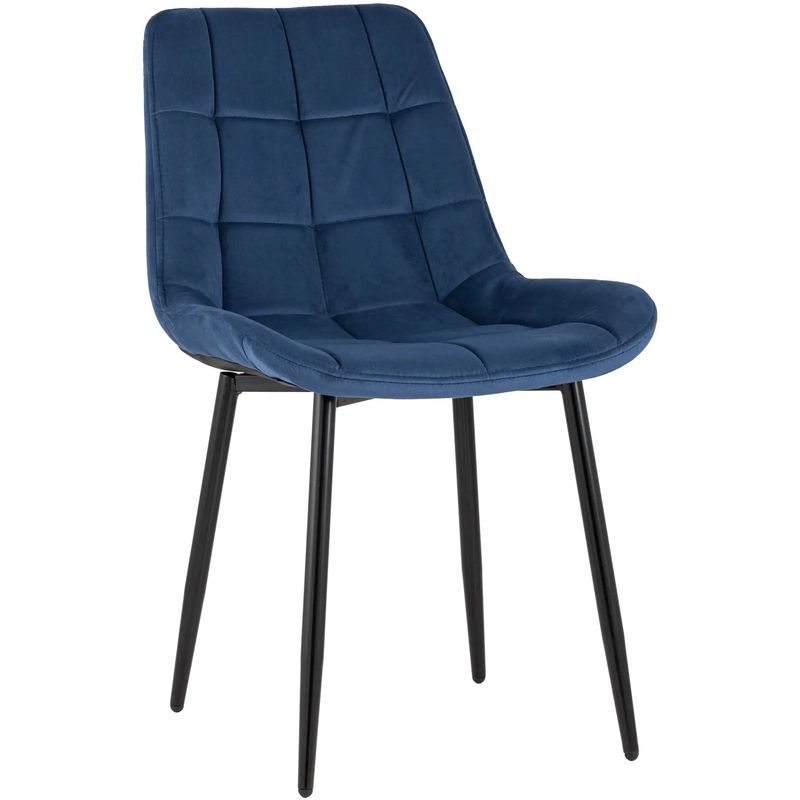 Стул NANCY Chair Синий Цвет Черные Ножки Синий Черный Стул NANCY Chair Синий Цвет Черные Ножки Синий Черный в Рязани | Loft Concept