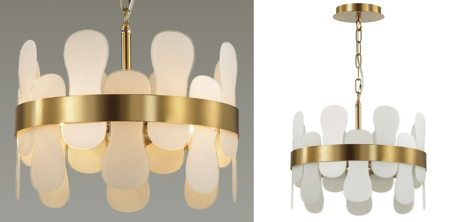 Люстра Eve Chandelier фигурное стекло диаметр 40 см Люстра Eve Chandelier фигурное стекло диаметр 40 см - Loft-Concept в Рязани