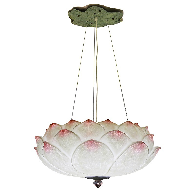 Люстра Pink Lotus Chandelier Белый Розовый пастельный Люстра Pink Lotus Chandelier Белый Розовый пастельный в Рязани | Loft Concept