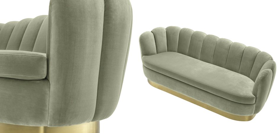 Диван Eichholtz Sofa Mirage pistache green Диван Eichholtz Sofa Mirage pistache green - Loft-Concept в Рязани