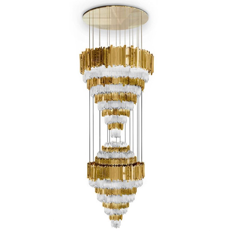 Люстра Luxxu Empire Chandelier XL Глянцевое золото Прозрачное Стекло в Рязани | Loft Concept 