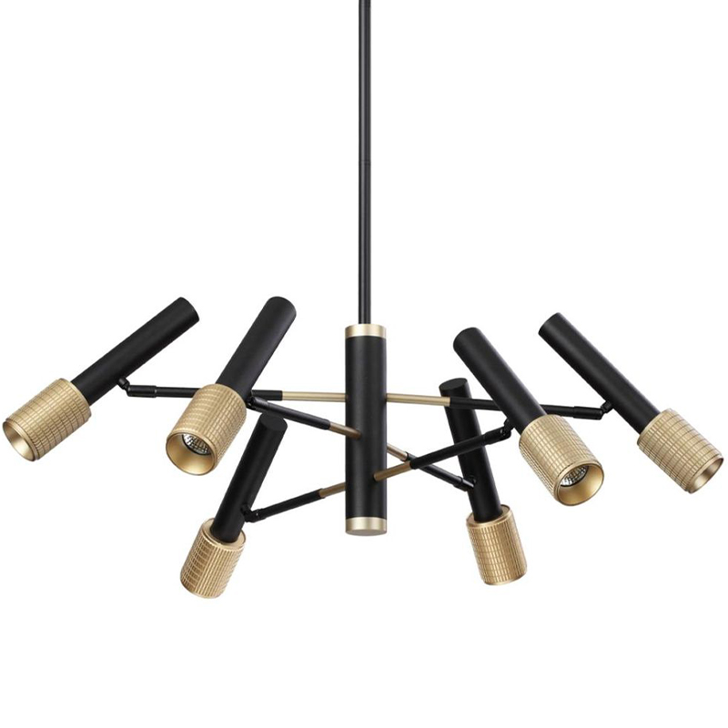 Люстра Eneko Chandelier Черный Золотой Люстра Eneko Chandelier Черный Золотой в Рязани | Loft Concept