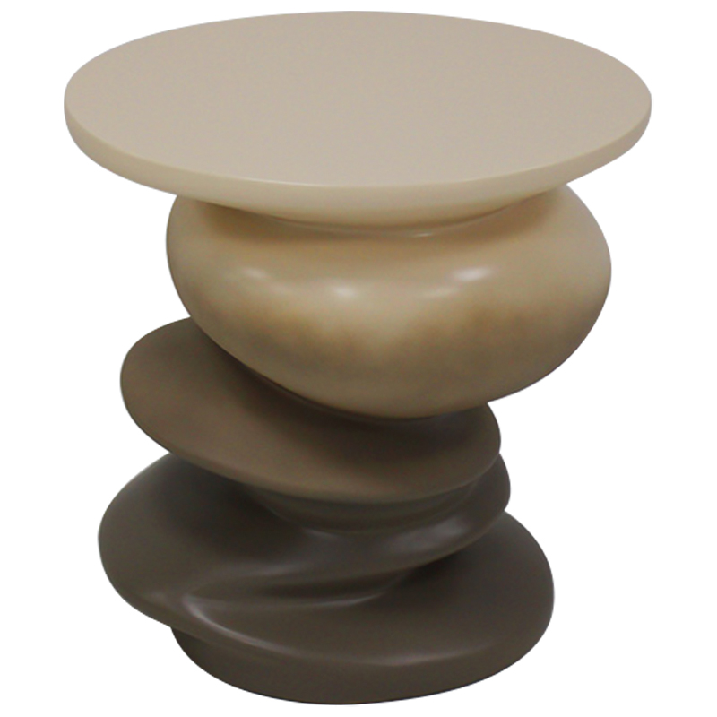 Приставной стол Stacked Stones Side Table Бежевый Коричневый Приставной стол Stacked Stones Side Table Бежевый Коричневый в Рязани | Loft Concept