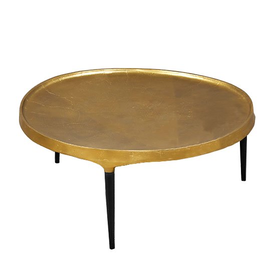 Кофейный стол Brass Stains Table Латунь Черный в Рязани | Loft Concept 
