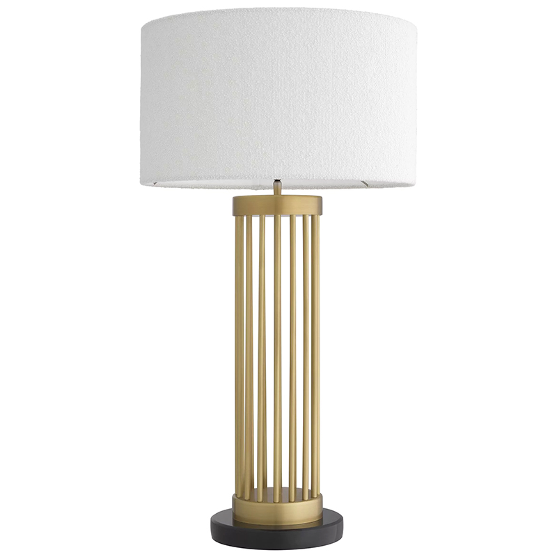 Настольная лампа Eichholtz Table Lamp Condo Brass Белый Латунь Черный Настольная лампа Eichholtz Table Lamp Condo Brass Белый Латунь Черный в Рязани | Loft Concept